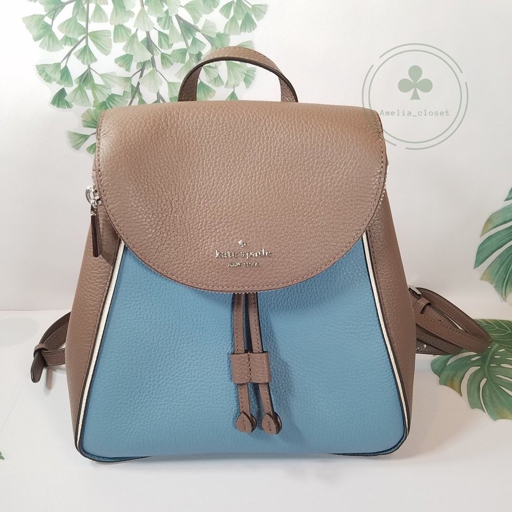 MAKE AN OFFER Kate Spade Leila Medium backpack baltic sea  blue condition nwt